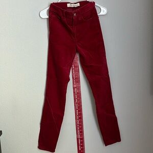 Gap. True skinny. Super high rise. Size 25R. Red velvet.